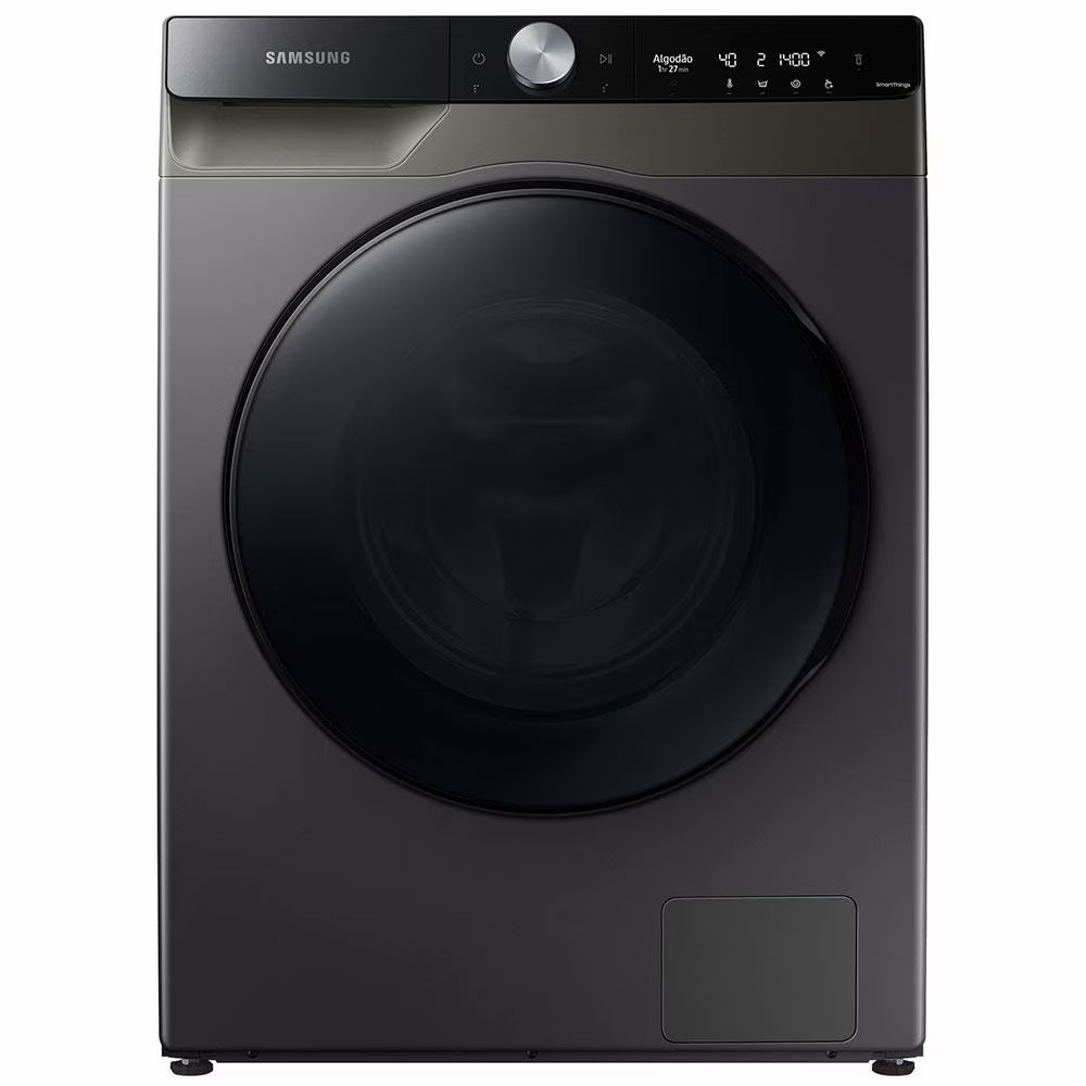 Lava e Seca Samsung WD13T 3 em 1 Inox Look com Ecobubble, Lavagem Inteligente e Função QuickDrive WD13T704DBX – 13 kg 