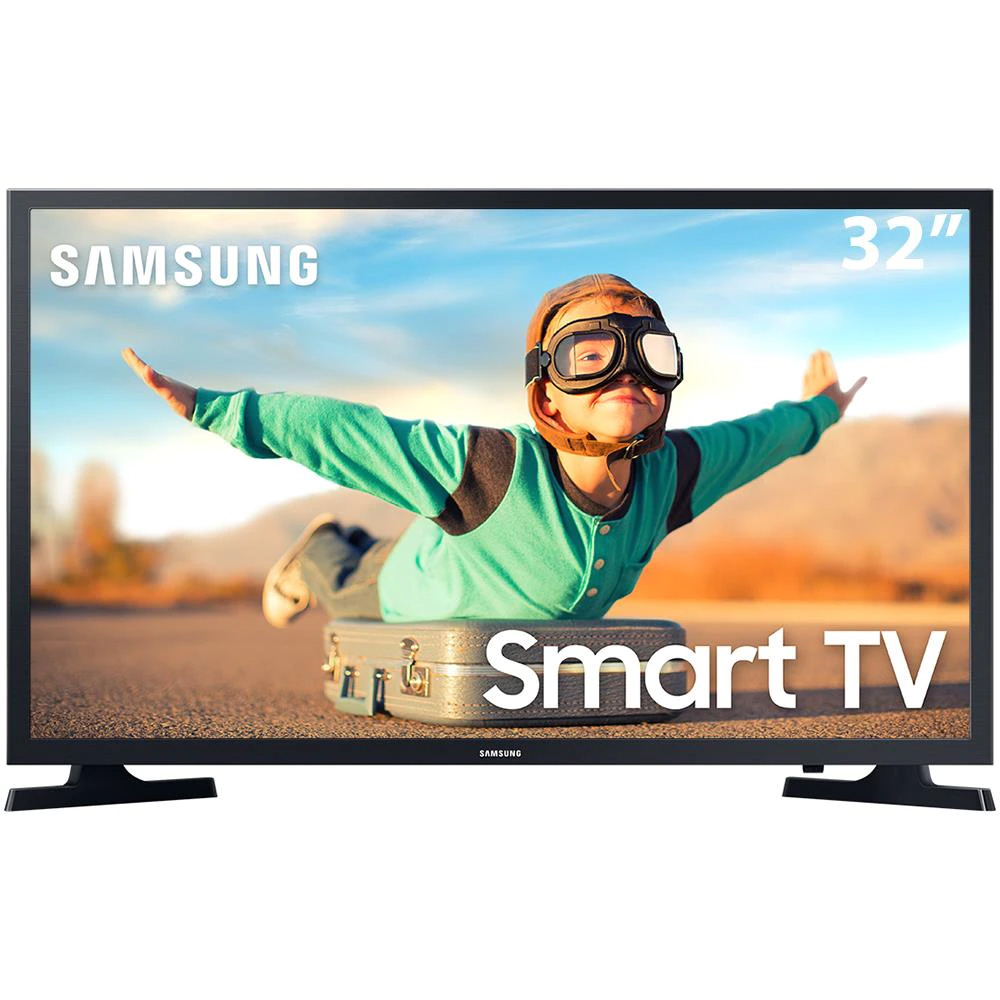 Smart TV LED 32" HD Samsung T4300 com HDR, Sistema Operacional Tizen, Wi-Fi, Espelhamento de Tela, Dolby Digital Plus, HDMI e USB